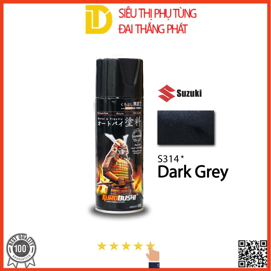 Sơn samurai sơn xịt xe máy s314* màu xám đậm