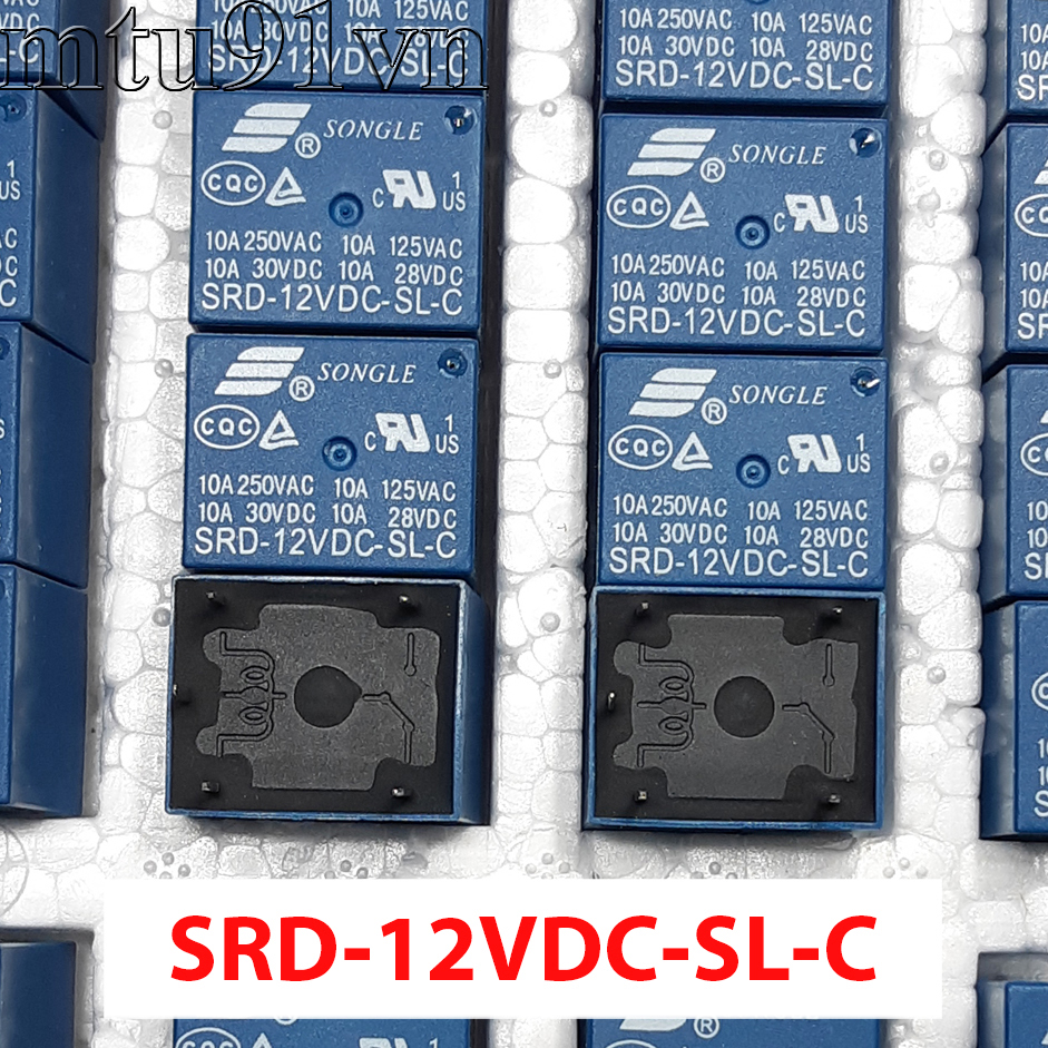 combo 10 - 20 chiếc - Relay 12V 5 chân Songle - SRD-12VDC-SL-C (Role loại Tốt)
