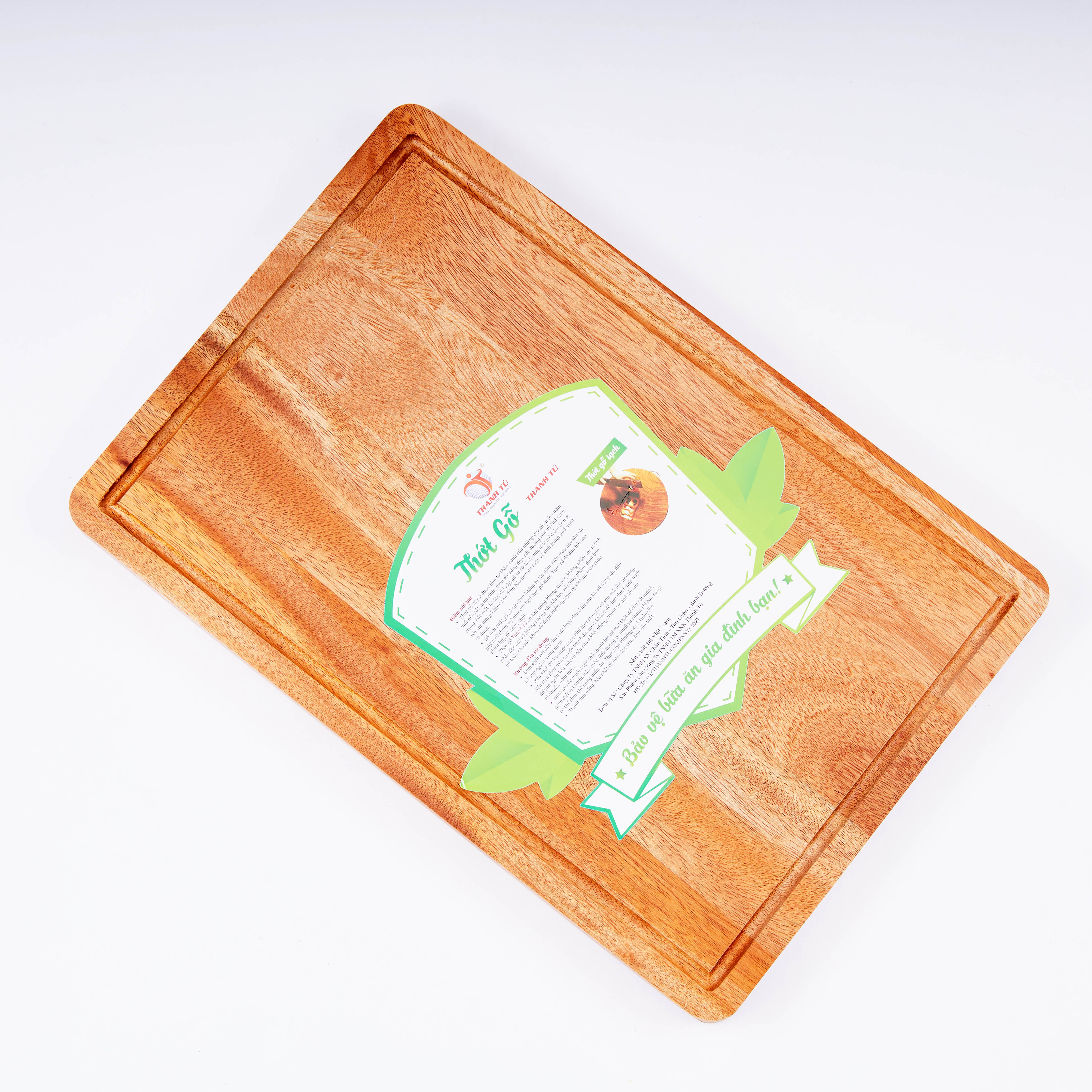 Thớt CN Décor Gỗ Xà Cừ Thanh Tú 20X30cm