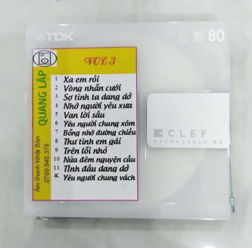 [MDCD] Bộ 5 Đĩa MD Quang Lập Vol 1 - 5 - Đĩa MD Mini Disc
