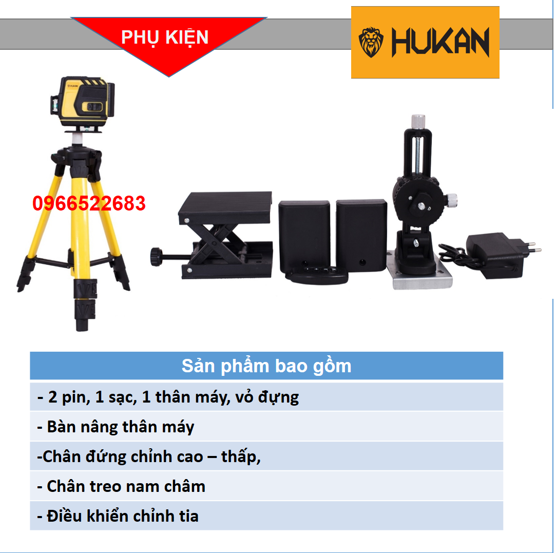 Máy cân bằng laser - Hukan 12 tia