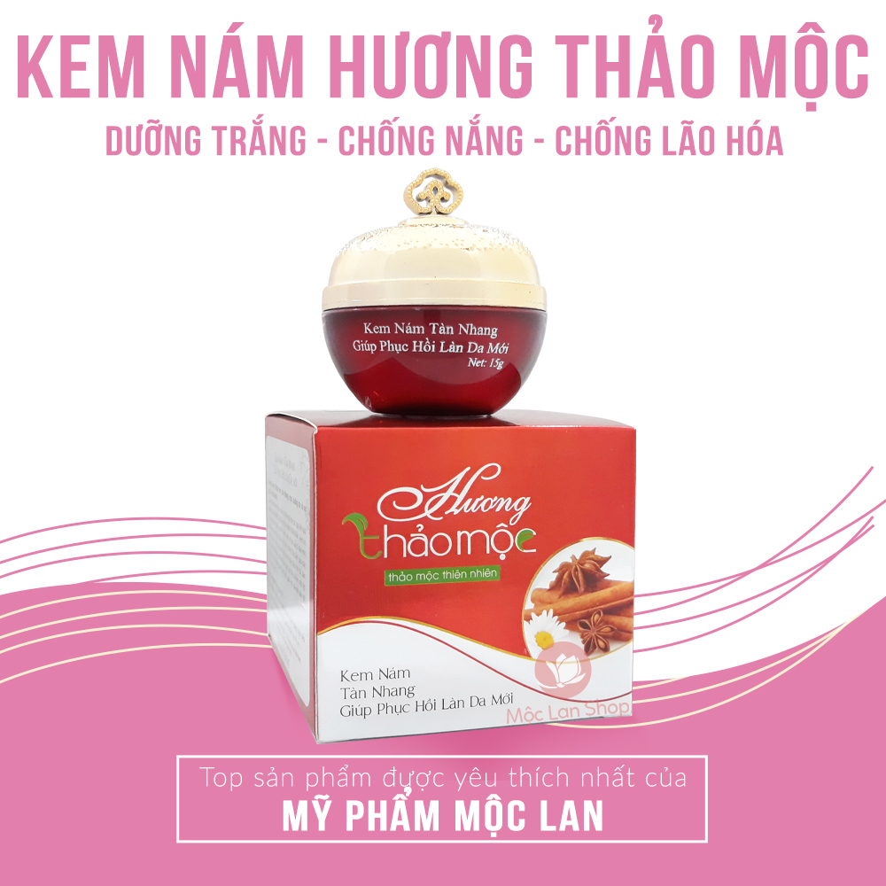 Kem nám tàn nhang, phục hồi da hư và dưỡng trắng da mặt -Kem Hương Thảo Mộc 15g - Mỹ phẩm Be Queen