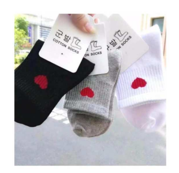combo 10 đôi vớ hình trái tim cổ cao