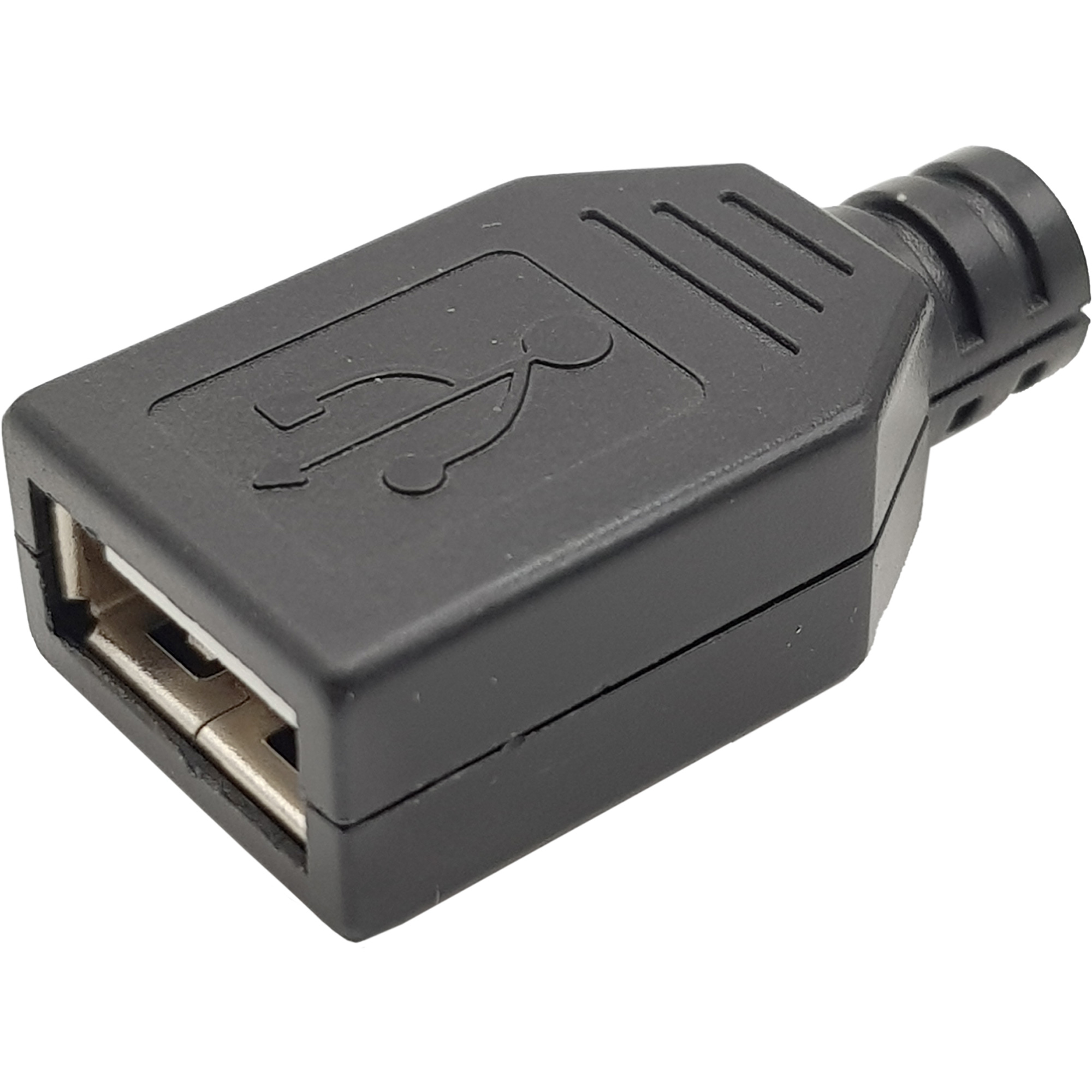Đầu USB A Cái 4P kèm vỏ [COMBO 3 CÁI]