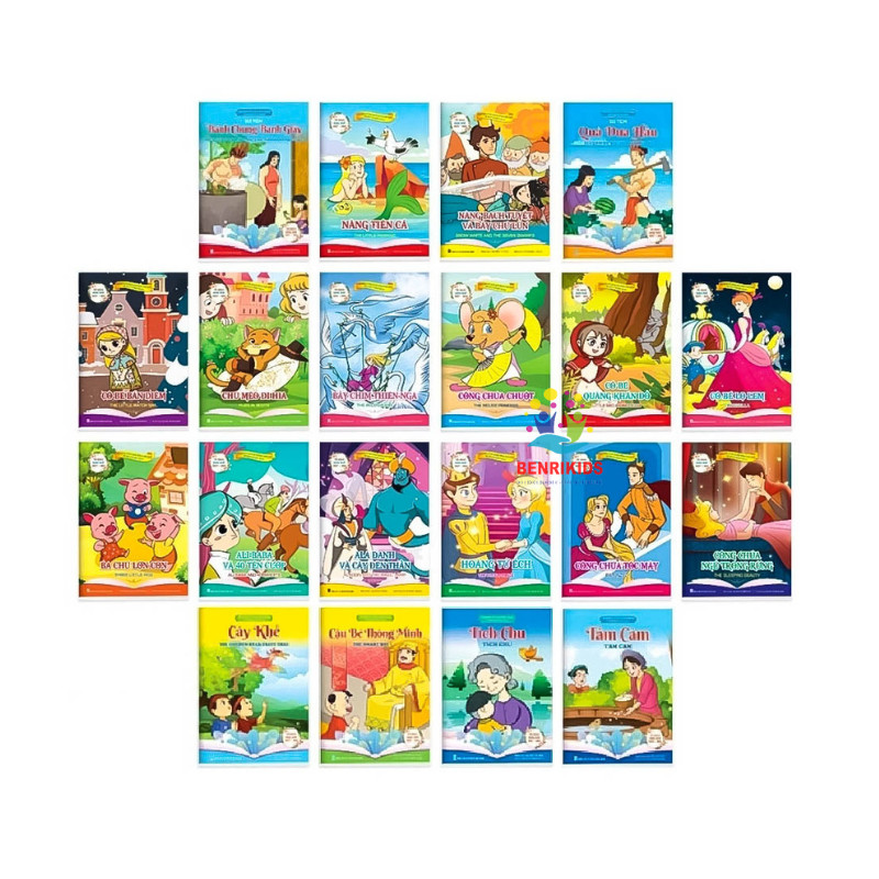 Set of 2 backup English fairy tale story for kids