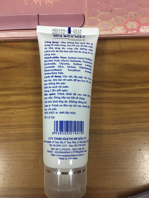 Sữa Rửa Mặt O’Jee Vitamin E 60G