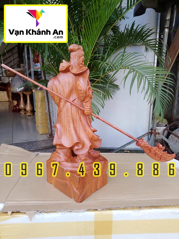 Tượng Quan Công gỗ hương cao 40cm - Tượng Phong Thủy Để Bàn - Quà Tặng Ý Nghĩa - Trang Trí Bàn Làm Việc - Trang Trí Nhà Cửa Decor
