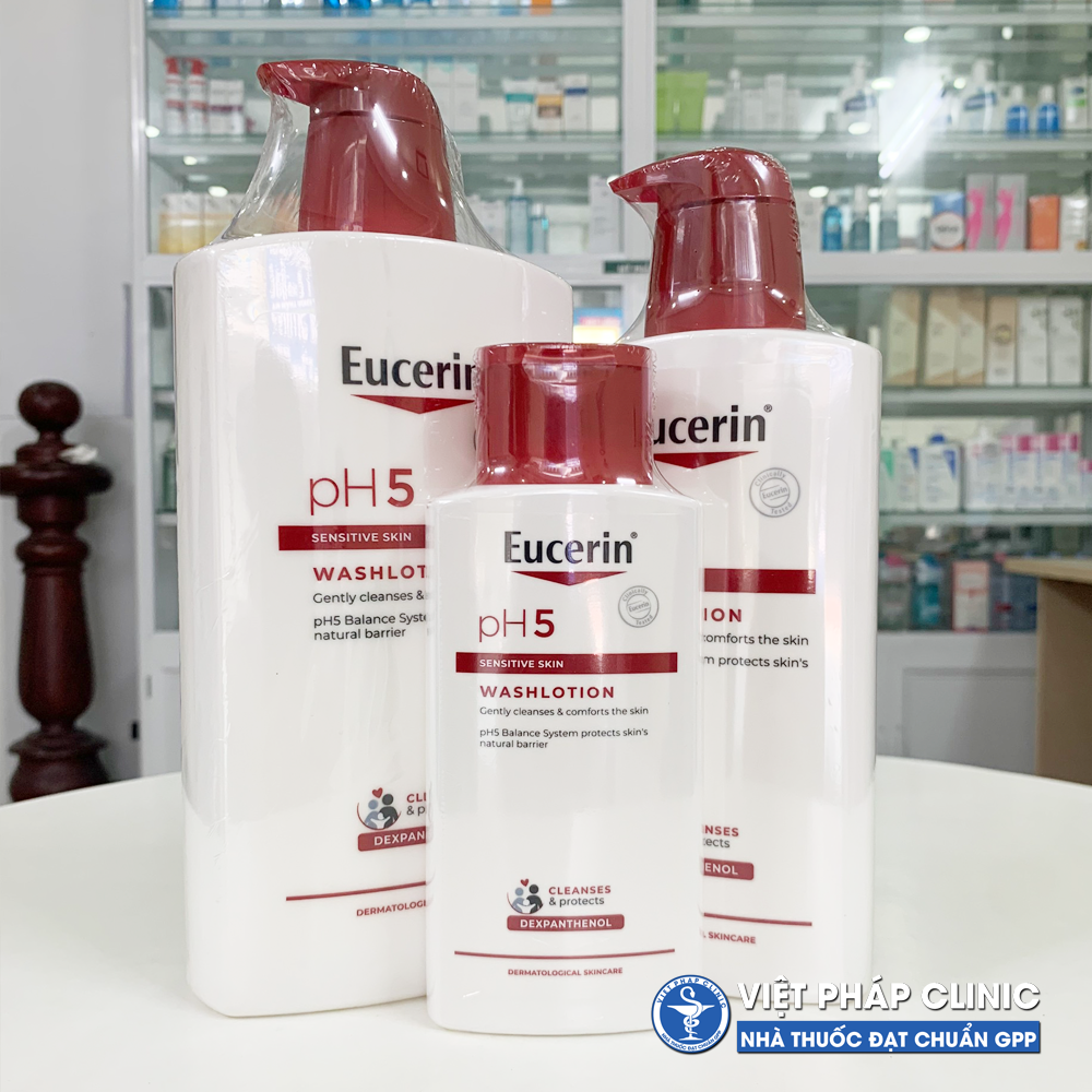 Sữa tắm dưỡng ẩm cho da nhạy cảm Eucerin pH5 Washlotion
