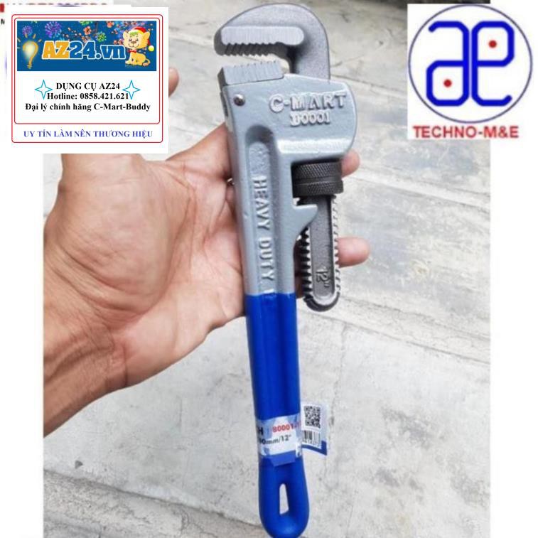 12″ Mỏ lết răng cán bọc nhựa B0001-12 C-MART (Đài Loan)