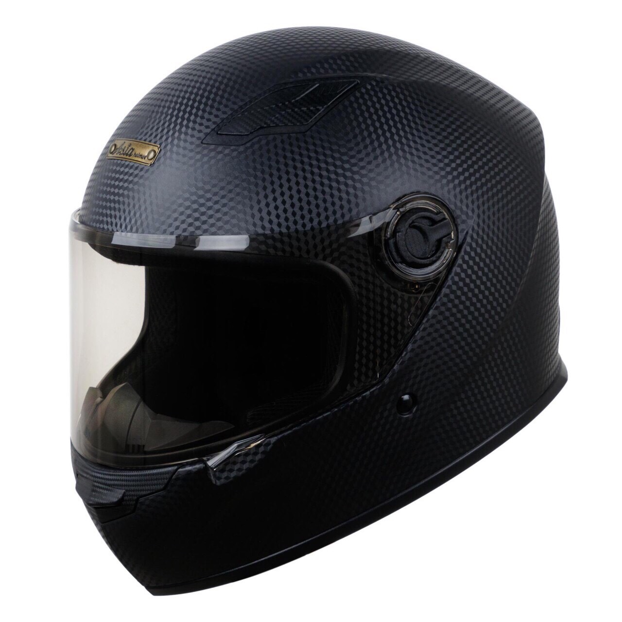 Mũ bảo hiểm Fullface siêu chất - Asia MT136 Đen Vân carbon - Vòng đầu 57-59cm - Bảo hành 12 tháng