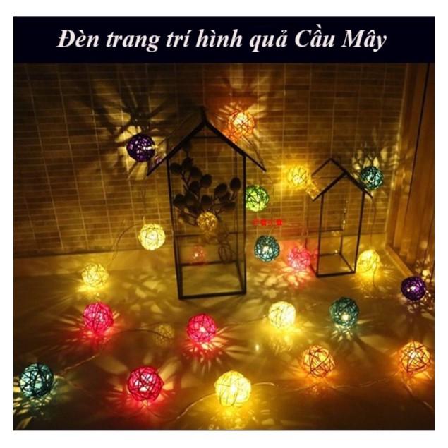Đèn trang trí - đèn nháy cầu mây 7 mầu