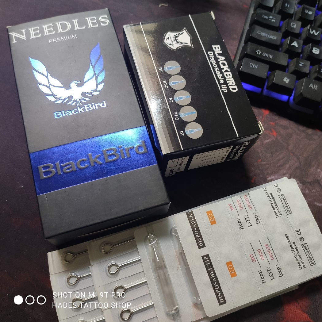 Bộ kim xăm + ngòi 5RL đi nét Black Bird ( 50 kim + 50 ngòi )