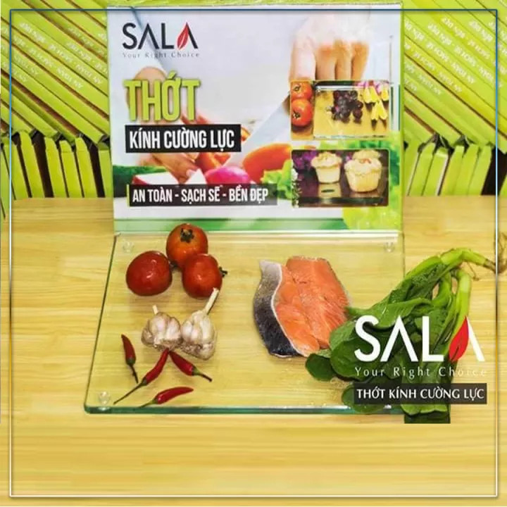 Thớt Kính Cường Lực SaLa Cao Cấp Đảm Bảo Vệ Sinh, thớt sala, thớt, thớt kính sala An Toàn Tuyệt Đối |bcstore168