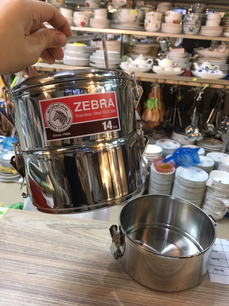 Cà mên inox Zebra 14*3