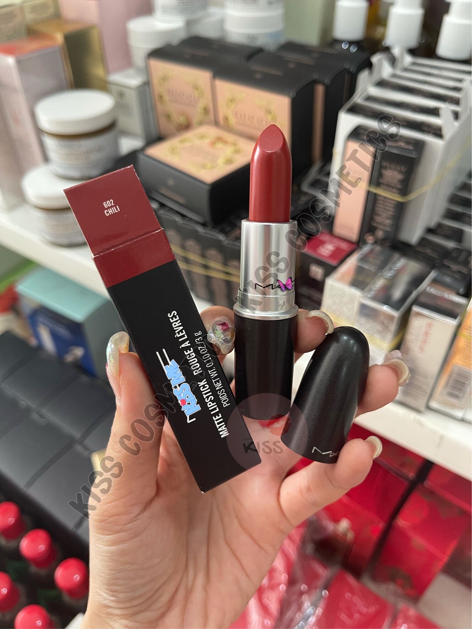 [FreeShip Max] - Son M*ac Matte màu Chili (Đỏ Chili) - Kiss cosmetics