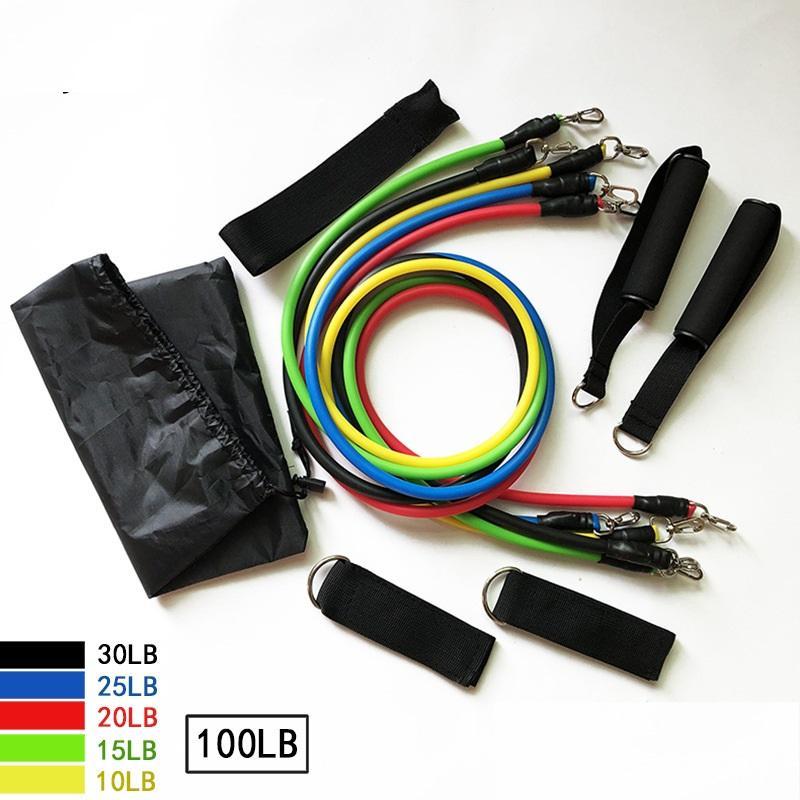 Dây Tập Thể Dục Tiện Lợi Giá Cực Sốc, Dụng Cụ Tập Thể Hình, Dây Đàn Hồi Tập Gym, Yoga , Combo Dây Đàn Hồi Tập Gym 5 Màu Và Phụ Kiện Tập Thể Hình , Dây Đàn Hồi Tập Thể Dục Tại Nhà Cho Nam Và Nữ