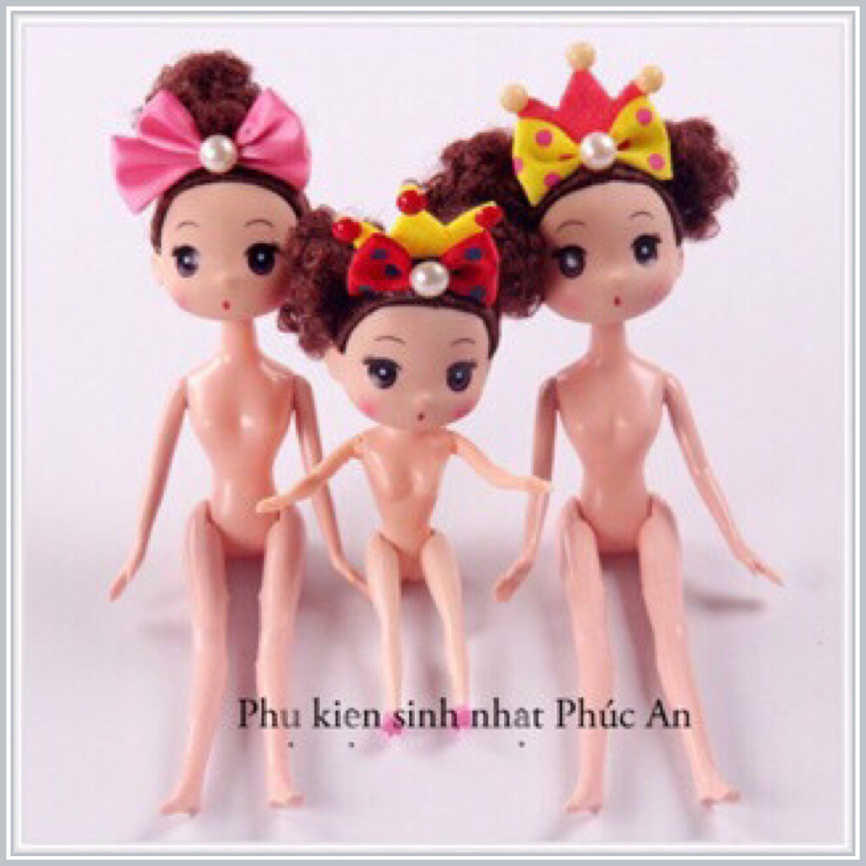 [HCM]Búp bê mini 18cm trang trí bánh kem