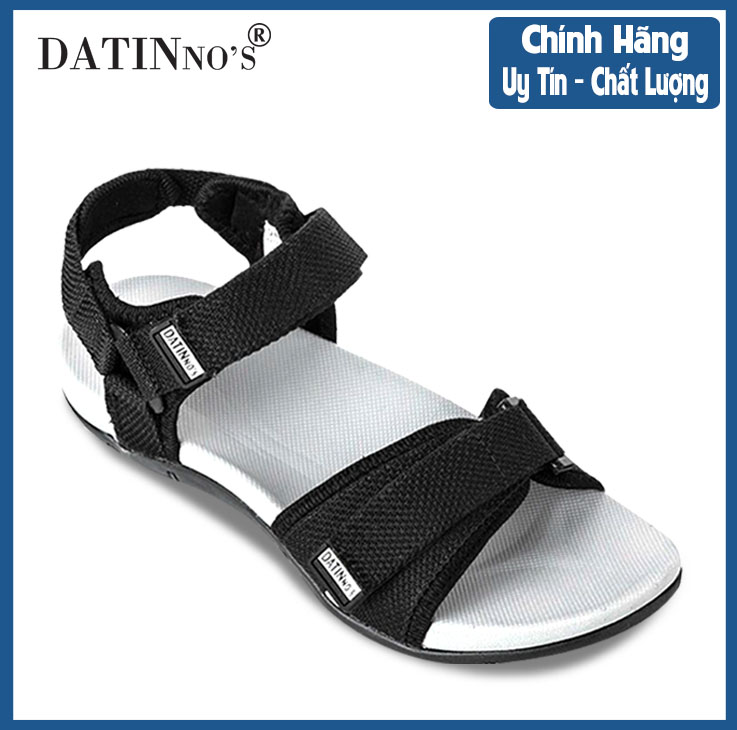 Giày Sandal Nam Quai Ngang, Dép Sandal Nam Đi Học DATINNOS Đen Xanh Rêu -