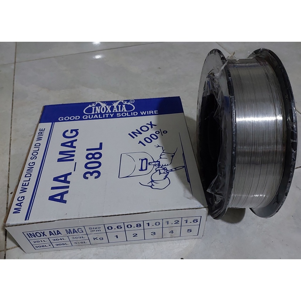 Cuộn dây hàn inox 1kg, dây có thuốc và dây không thuốc
