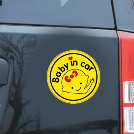 Tem/Miếng dán phản quang xe ô tô Baby In Car
