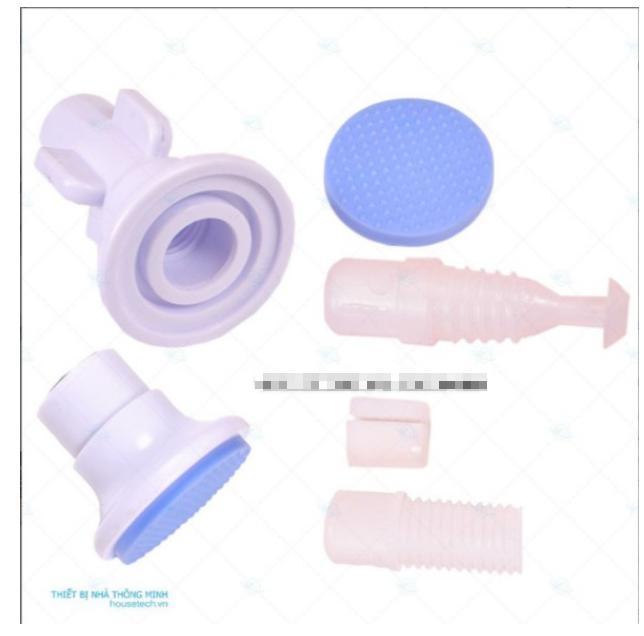 Thanh treo rèm không cần khoan tường chân tròn màu trắng PYB2211