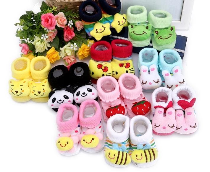 [HCM]Tất Vớ Sơ Sinh Hình Thú 3D Cho Bé 0-12 Tháng Tuổi - Màu Ngẫu Nhiên