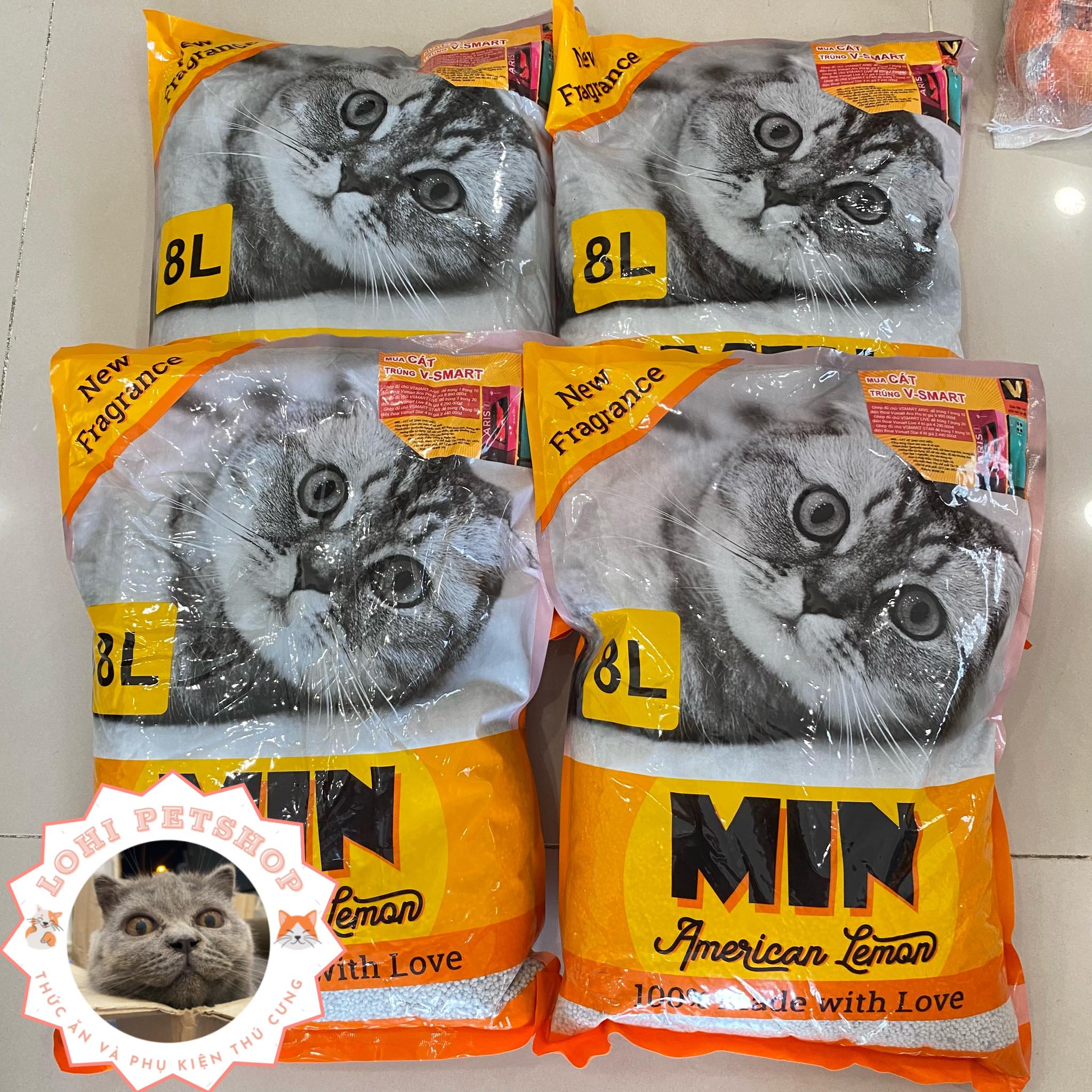 [cát min] Cát vệ sinh cho mèo Cat min 8L