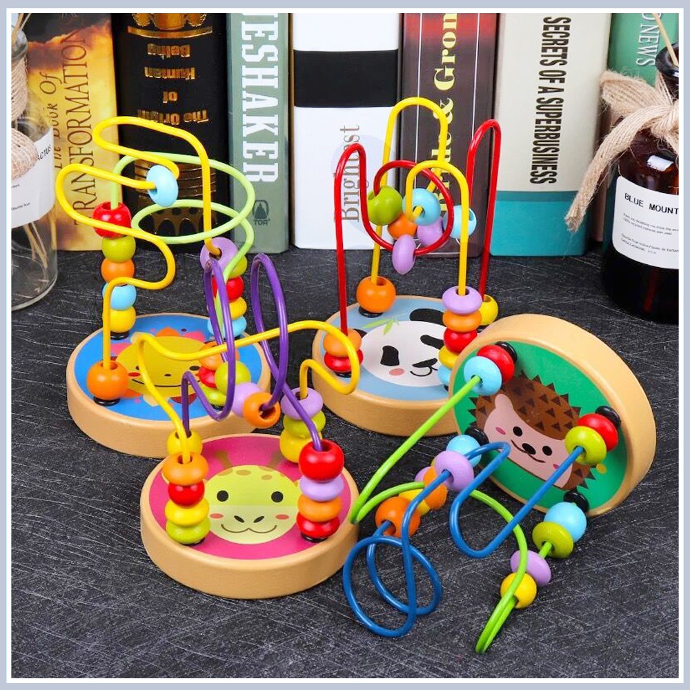 Đồ chơi Luồn hạt gỗ phát triển tư duy cho bé - Hala Kid