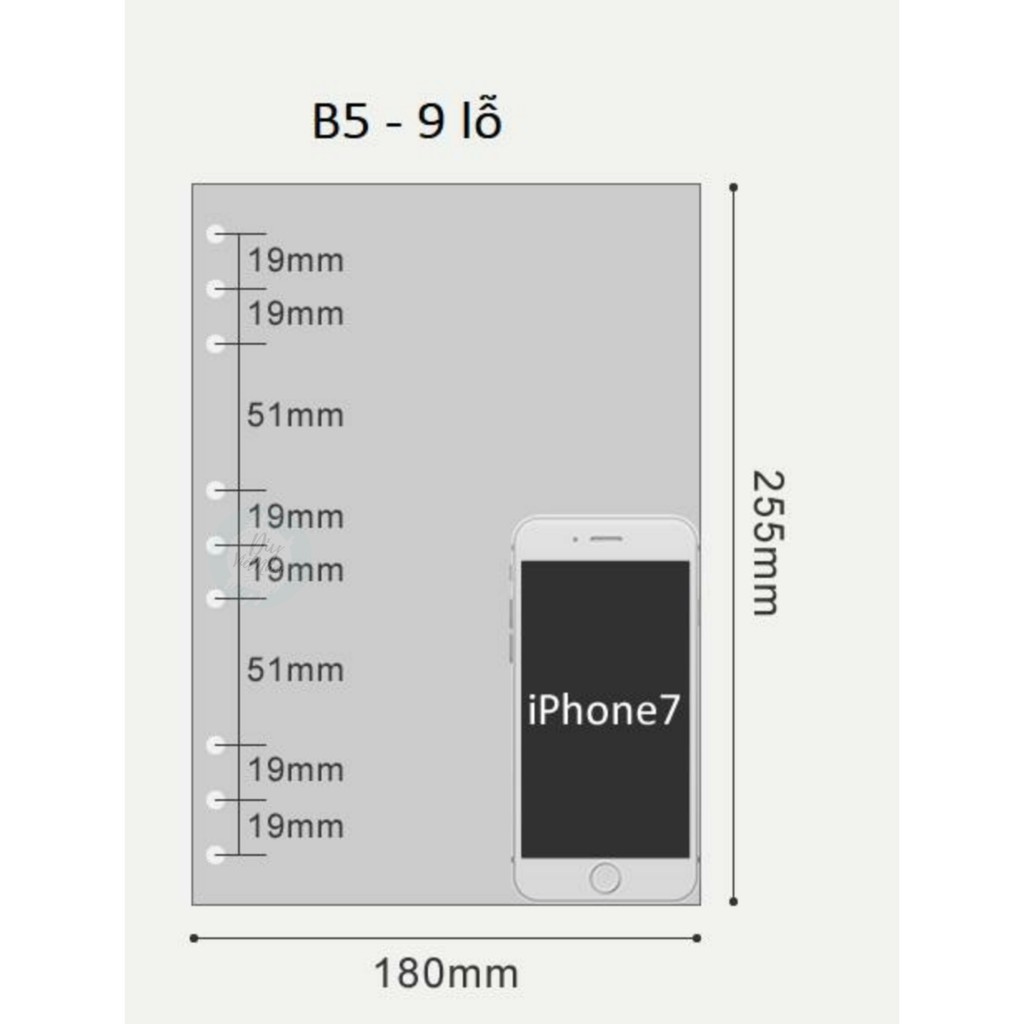 [HCM]GIẤY REFILL B5 9 LỖ