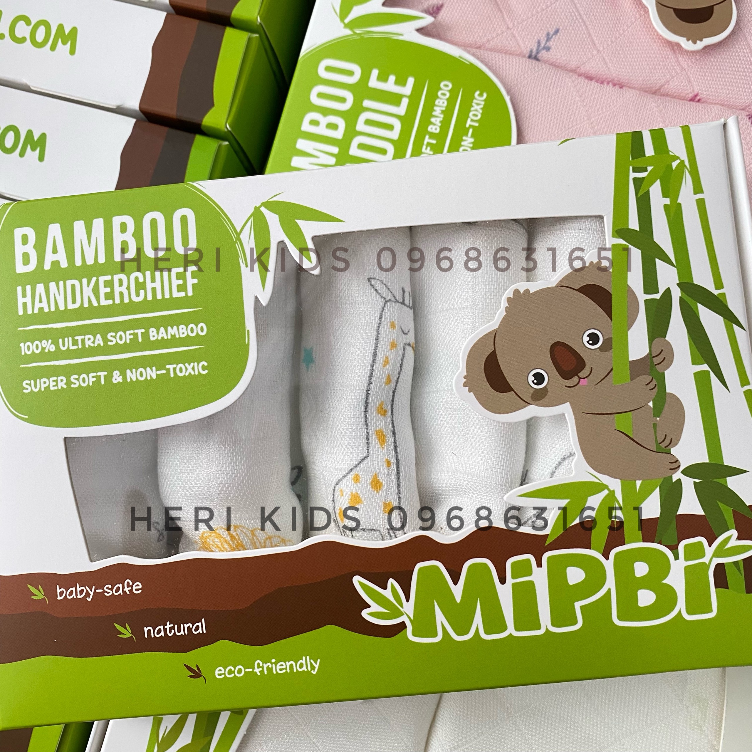 KHĂN SỮA MIPBI 3 LỚP 100% SỢI TRE SIÊU MỀM