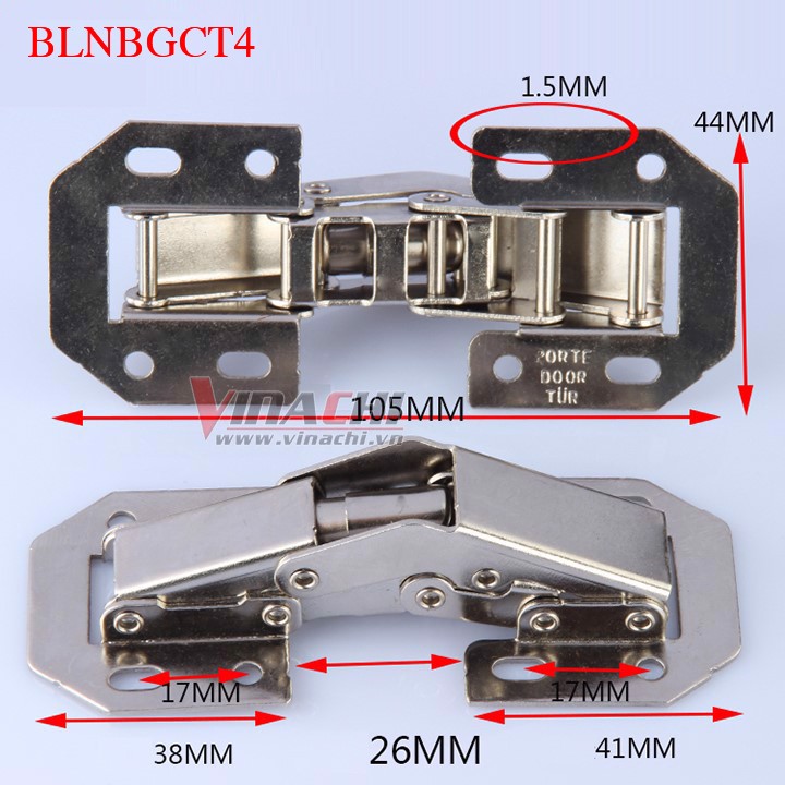 Bản lề nắp bật thép