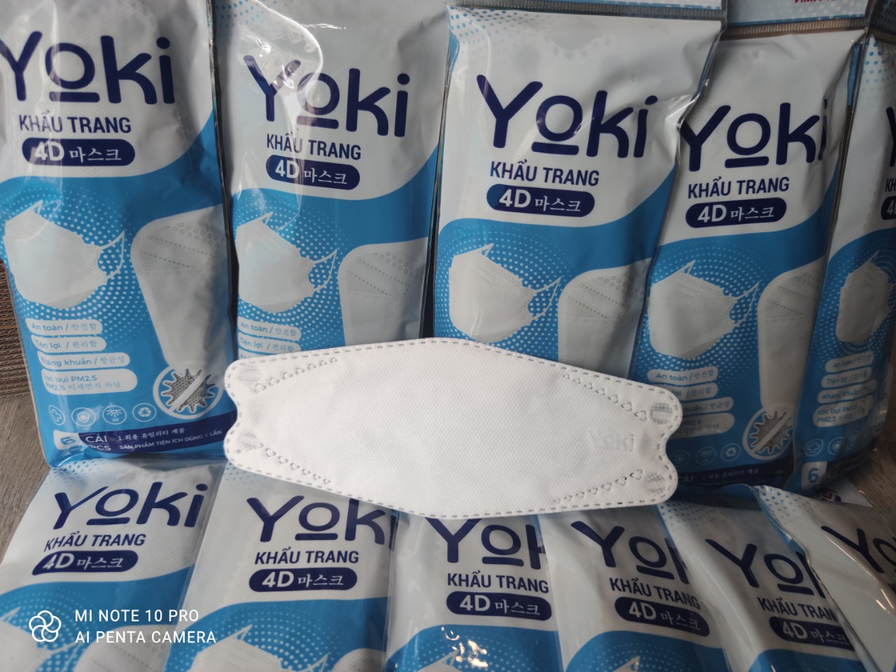 [HCM]Khẩu trang Yoki bịch 6cái màu xanh