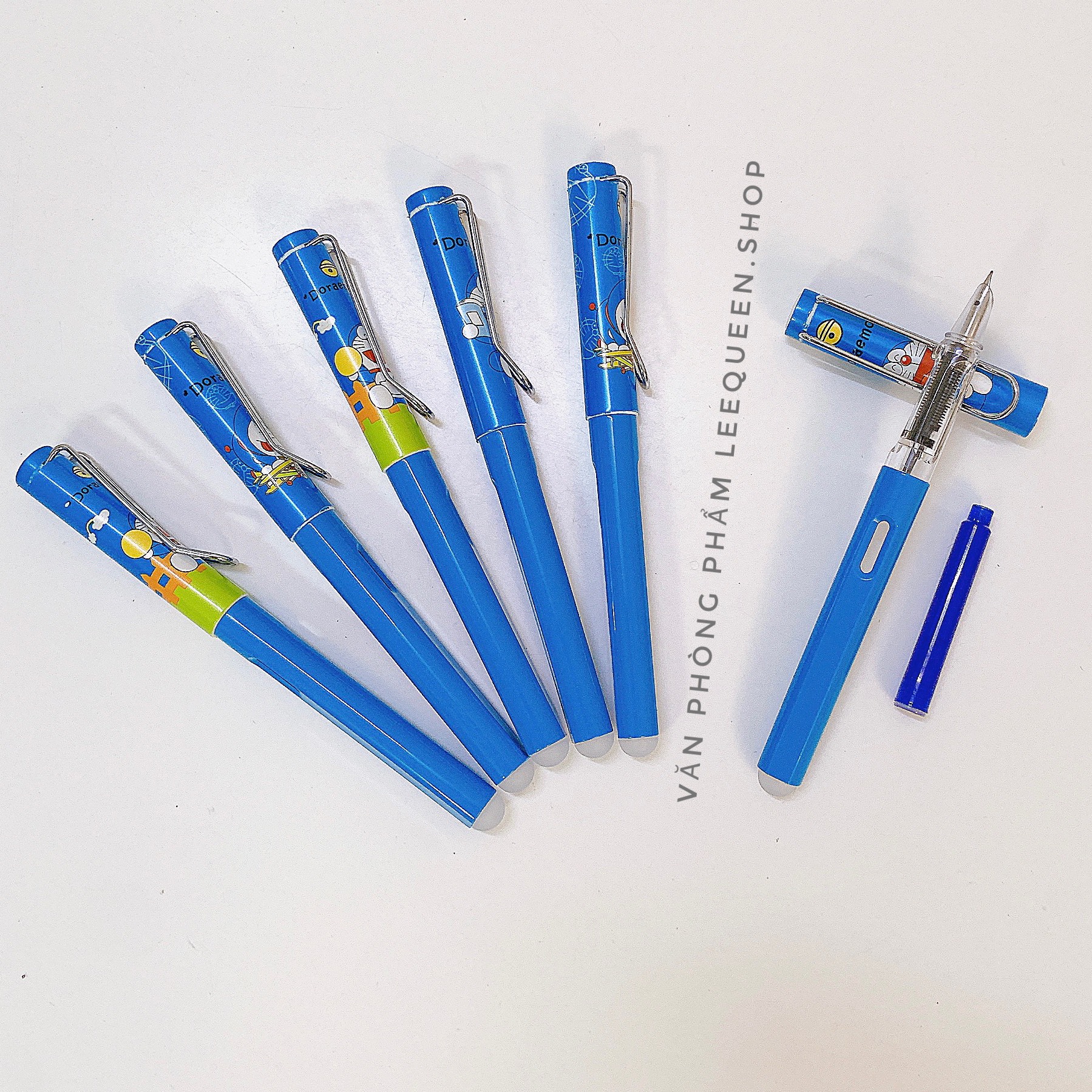 Bút Máy tẩy xóa được Đôrêmon  Ngòi Mài êm, dễ viết giúp bé rèn chữ đẹp