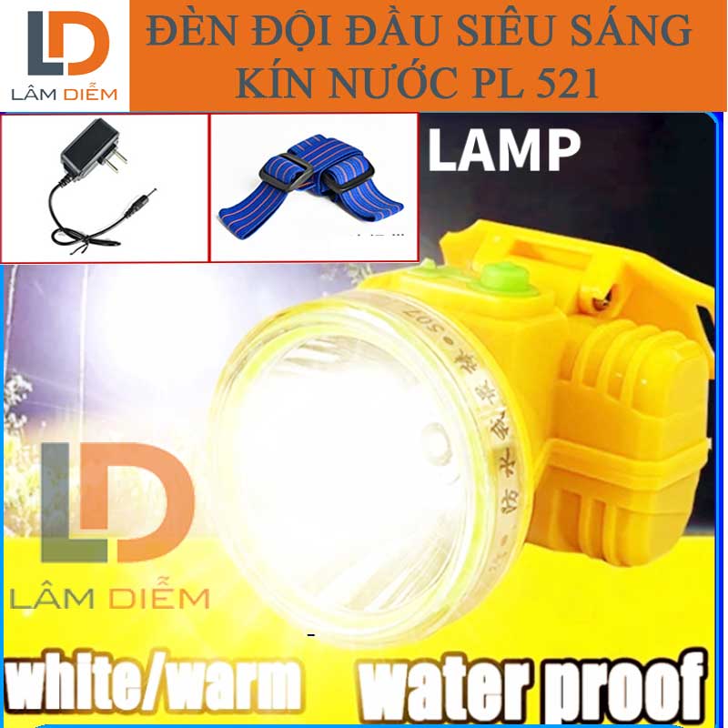 Đèn pin sạc đội đầu led siêu sáng 3 chế PL 521