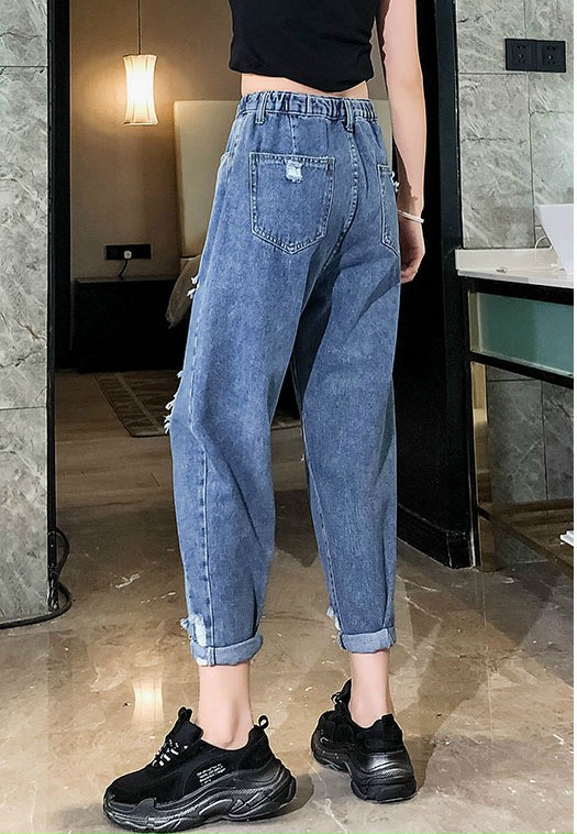 [ BIGSIZE 60 ~ 90kg ] Quần Baggy rách kiểu lưng cao