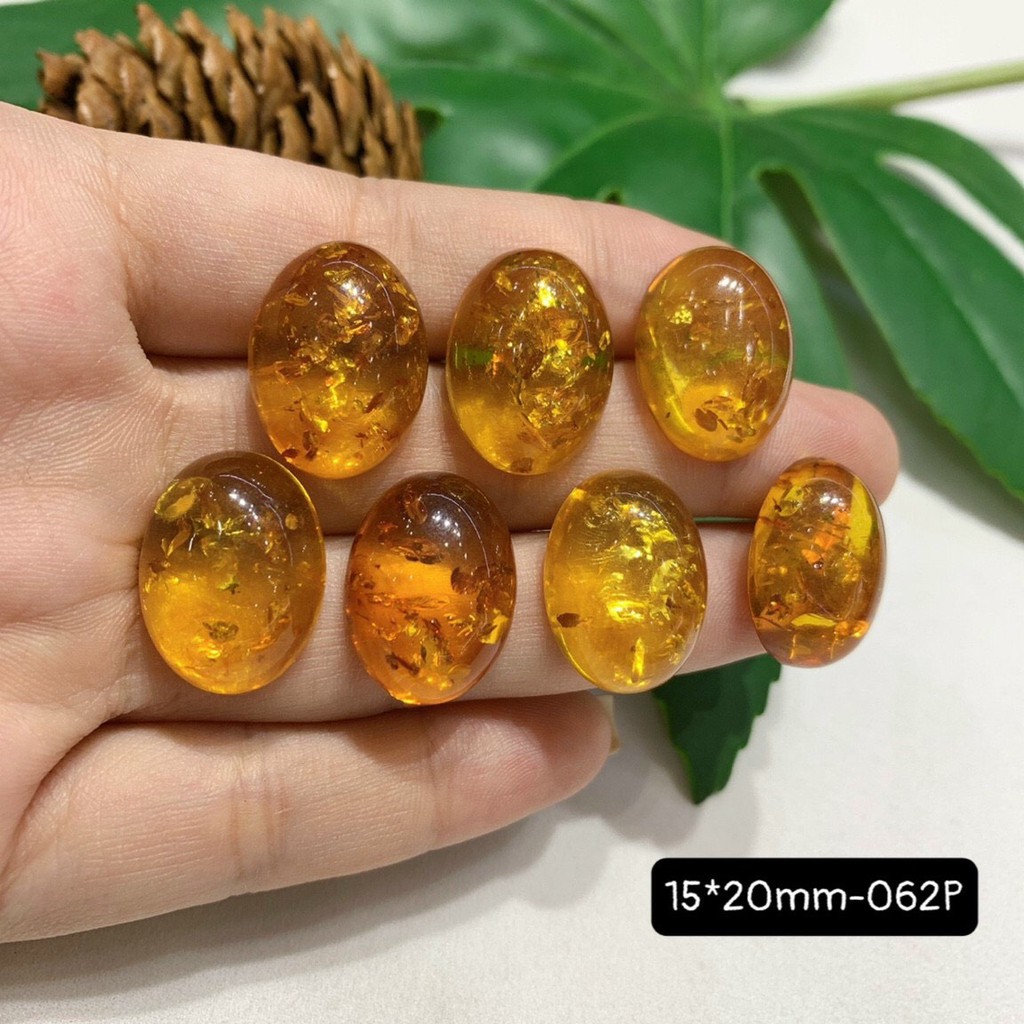 Mặt Đá Hổ Phách Bal-tic Hình Oval Đủ Size Vừa Cập Bến