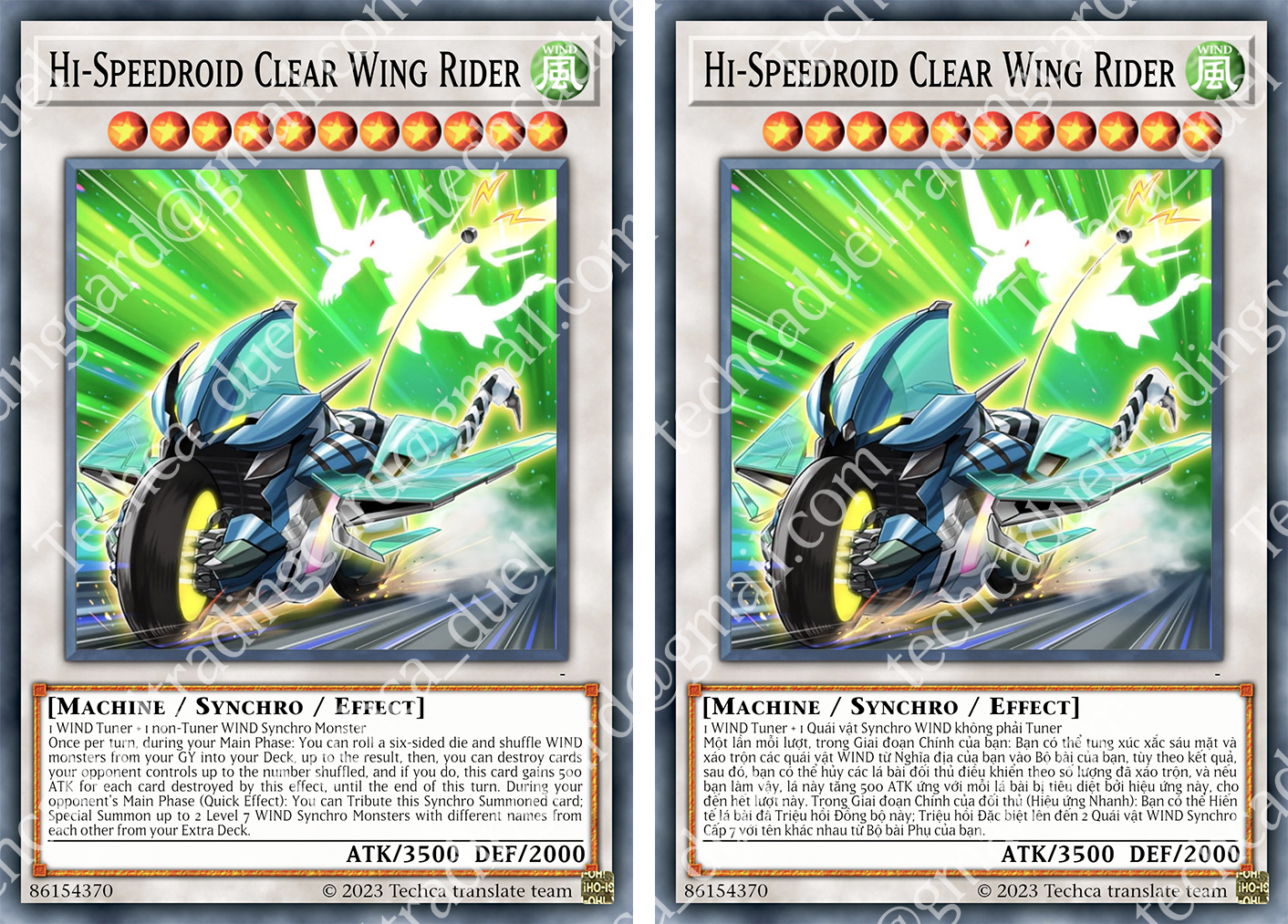 Bài In Tiếng Việt - Bộ bài Yugioh - Custom Deck - Speedroid