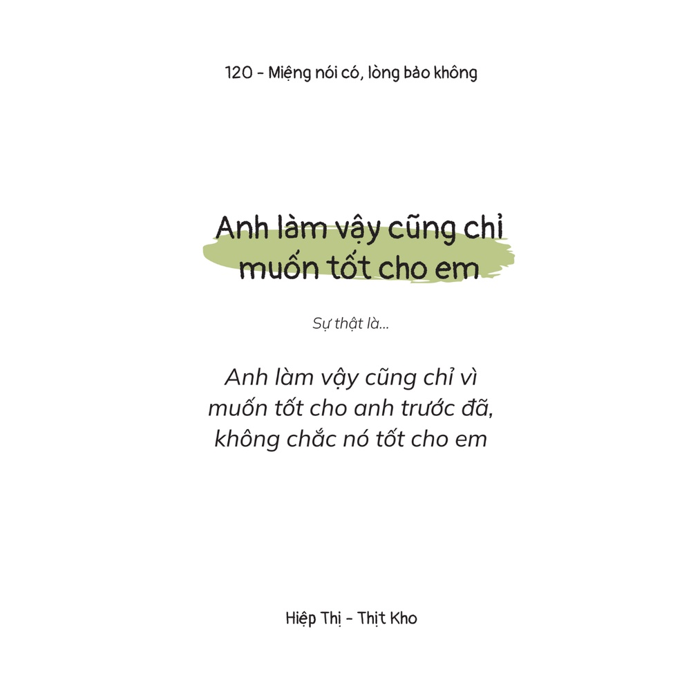 Sách Miệng Nói Có, Lòng Bảo Không - Time Books