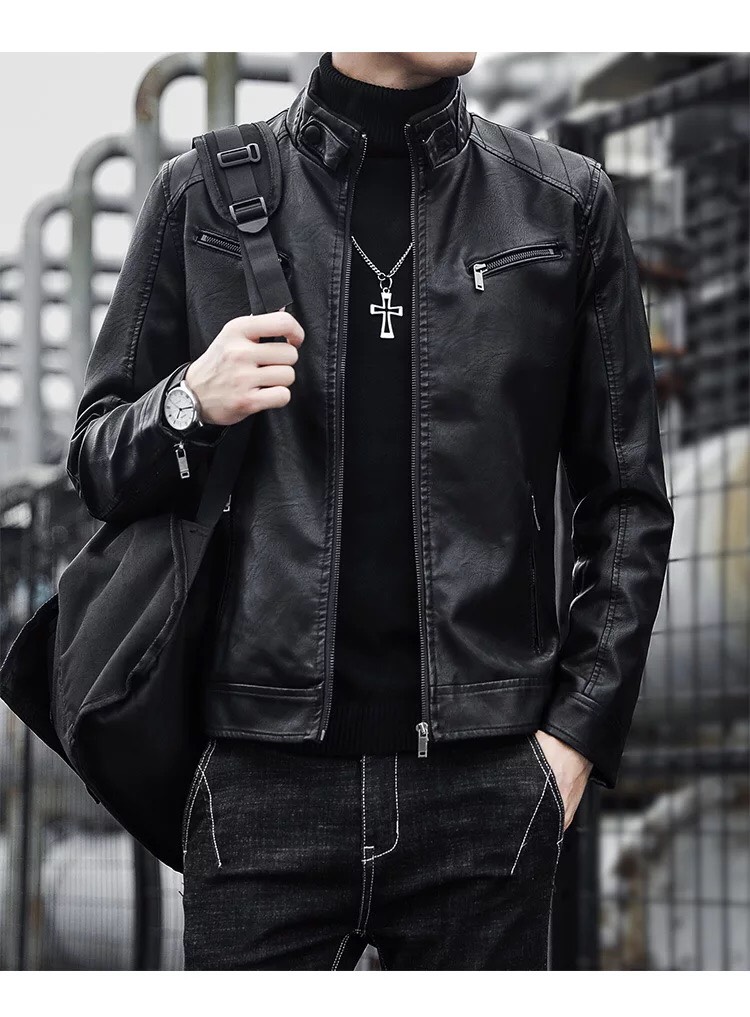 Áo Khoác Da, Áo Da Nam Thời Trang, Áo Da Chất Da Cao Cấp- Da02 (Bảo hành 24 tháng)