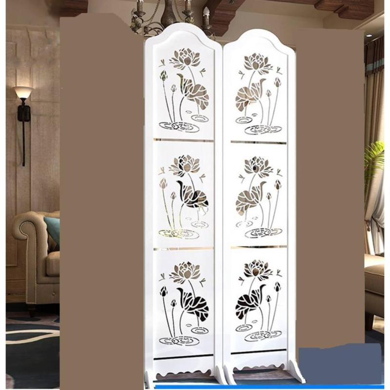 2 tấm vách bình phong Sen dưới nước 180x40cm (Tặng kèm bộ chân vách) - HOME DECOR