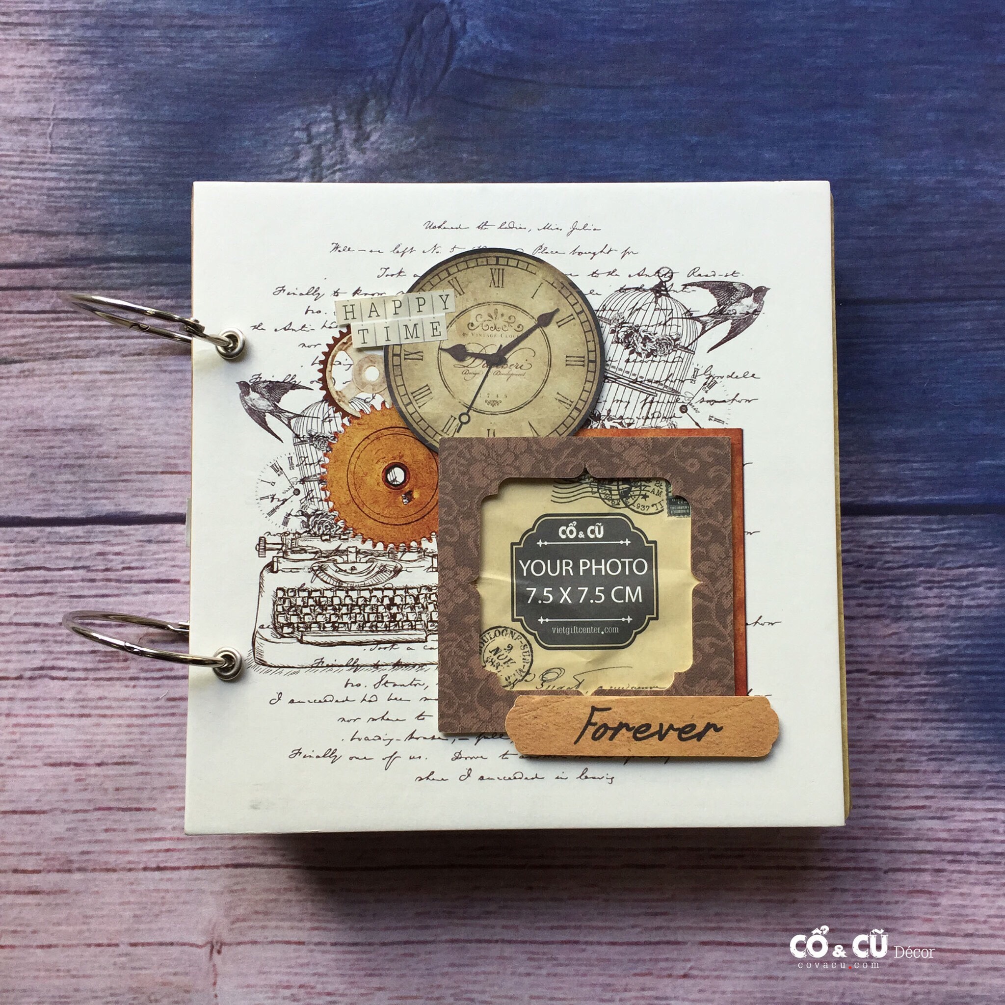 [HCM]Album Scrapbook Retro Clock