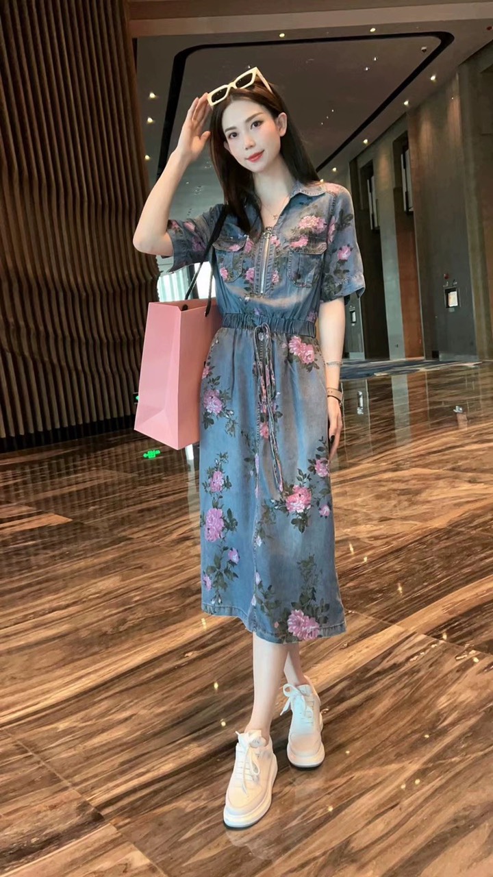 ĐẨM JEAN HOA CỔ SƠ MI CAO CẤP QUẢNG CHÂU