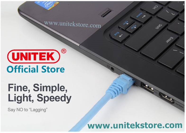 [UNITEK STORE] CÁP MẠNG LAN UTP CAT 6 - 5M UNITEK (Y-C 812ABL)