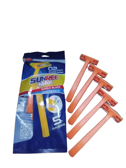 Cạo râu 2 lưỡi SUNREE MAX bịch 5 cái