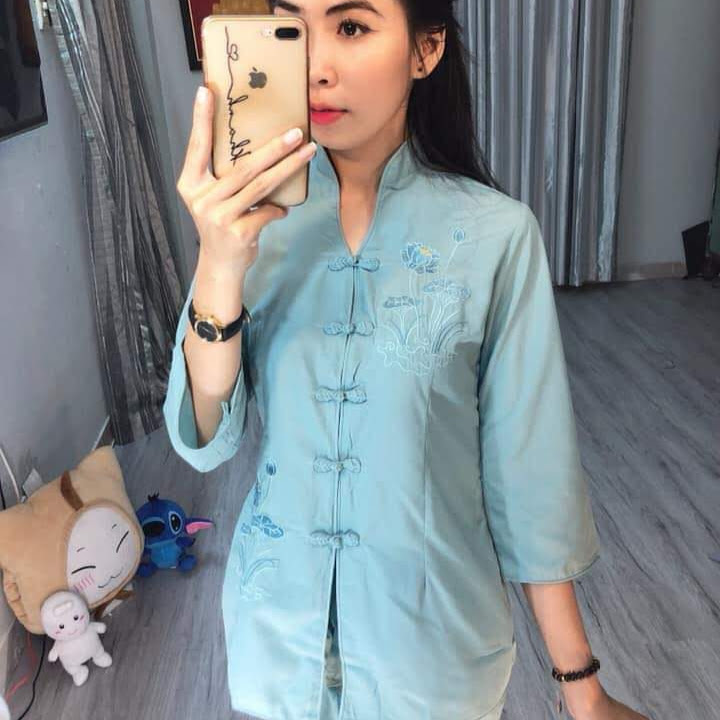 [HCM]ĐỒ LAM ĐI CHÙA NỮ - MẪU CỔ TÀU