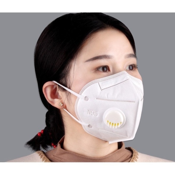 [HỘP 20 Chiếc] Khẩu Trang N95 kháng khuẩn, Có Van Thở, chống bụi mịn PM2.5, kẹp mũi kim loại