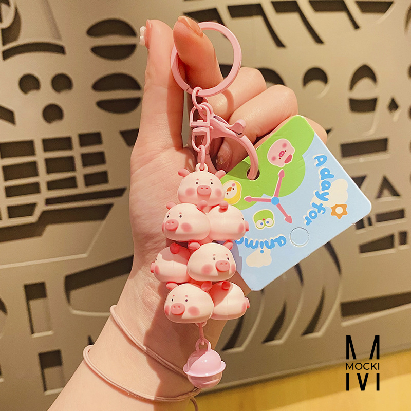 Móc khóa chùm vịt, heo, gấu trúc