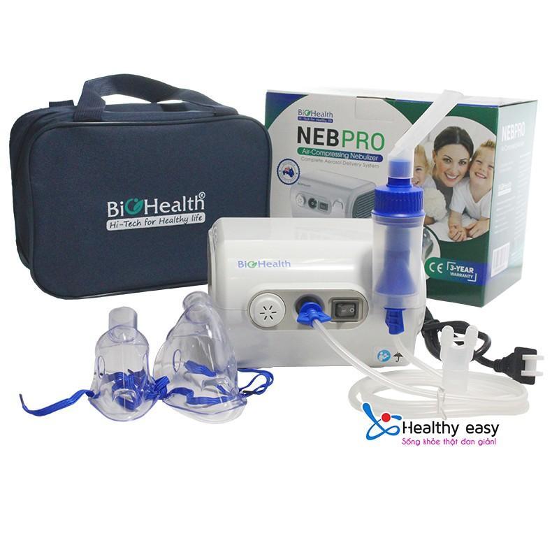 Máy xông mũi họng cho người lớn và trẻ em bị bệnh về đường hô hấp Biohealth Nebpro cao cấp