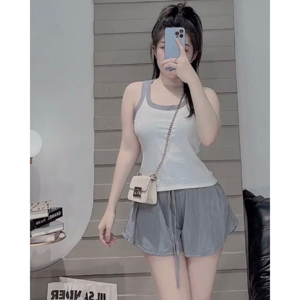 SET BỘ ĐÙI BA LỔ MẶC NHÀ THUN GÂN 4 CHIỀU-BALO