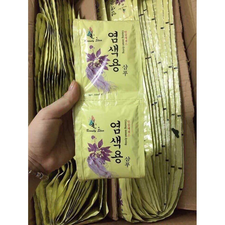 DẦU GỘI Thảo dược GINSENG INSTANT DYEING (hộp 10 gói)